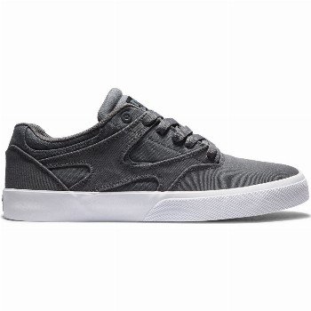 DC Shoes KALIS VULC - LEATHER SHOES FOR MEN GREY