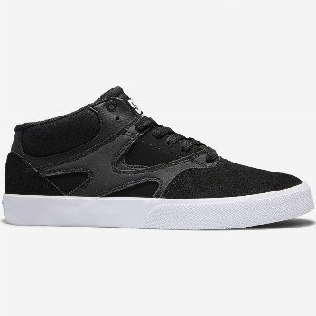 DC Shoes KALIS VULC MID - LEATHER MID-TOP SHOES BLACK