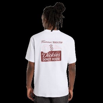 Dickies DONUT HOUSE T-SHIRT IN WHITE