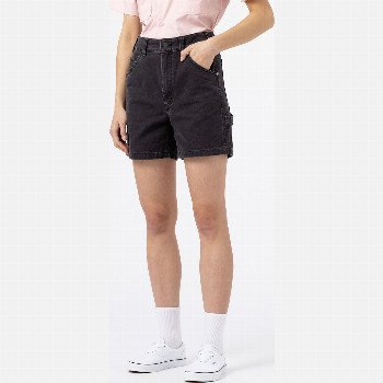 Dickies DUCK CANVAS CARPENTER SHORT WOMAN STONE WASHED BLACK