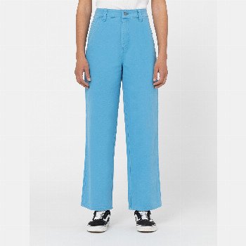 Dickies DUCK CANVAS TROUSERS WOMAN STONE WASHED AZURE