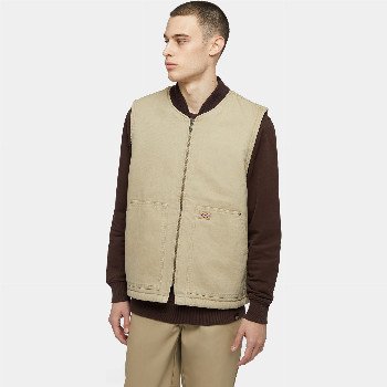 Dickies DUCK CANVAS VEST MAN STONE WASHED DESERT SAND