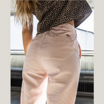 Dickies ELIZAVILLE TROUSERS IN LIGHT PINK
