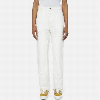 Dickies MADISON DOUBLE KNEE DENIM TROUSERS WOMAN WHITE