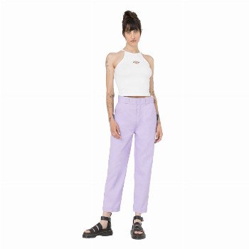 Dickies PHOENIX CROPPED TROUSERS IN GRAPE WINE