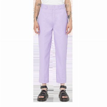 Dickies PHOENIX CROPPED TROUSERS IN PURPLE ROSE