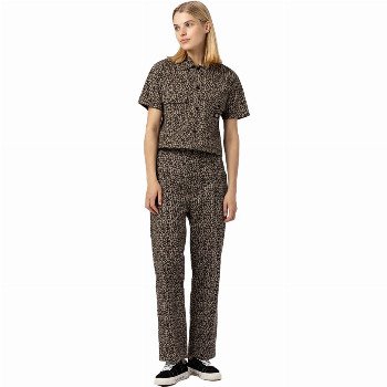 Dickies SILVER FIRS TROUSERS - LEOPARD PRINT