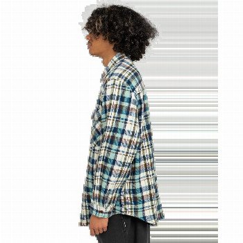 Element HUECO CLASSIC FLANNEL SHIRT IN CHESTNUT & MINERAL