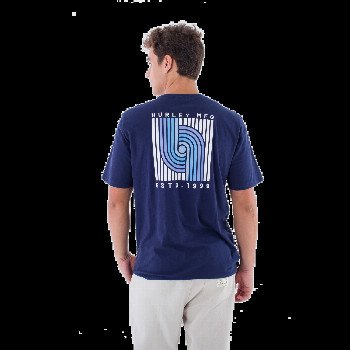 Hurley EVERYDAY EVERLINE T-SHIRT IN MIDNIGHT AQUA