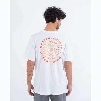 Hurley EVERYDAY HOT FIRE T-SHIRT IN WHITE