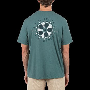 Hurley FLOWERED T-SHIRT IN ARTILLERY