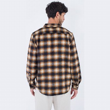Hurley PORTLAND WOOL FLANNEL SHIRT IN BROWN
