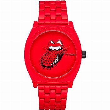Nixon A1356-191-00 ROLLING STONES TIME TELLER RED MONOCHROME WATCH
