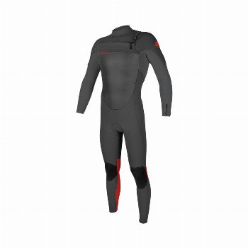 O'Neill BOYS EPIC 5/4MM CHEST ZIP WETSUIT - GRAPHITE, SMOKE & RED