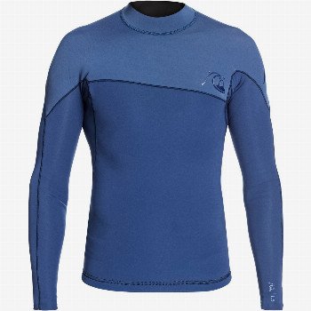 Quiksilver1.5MM HIGHLINE LIMITED - LONG SLEEVE NEOPRENE SURF TOP FOR MEN BLUE