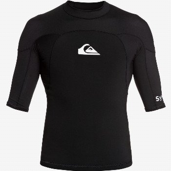 Quiksilver1MM SYNCRO - SHORT SLEEVE NEOPRENE SURF TOP FOR MEN BLACK