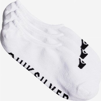 Quiksilver3 PACK - LINER SOCKS WHITE