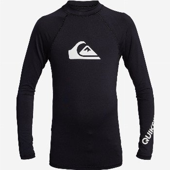 QuiksilverALL TIME - LONG SLEEVE UPF 50 RASH VEST BLACK