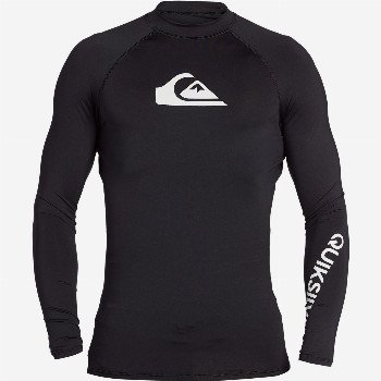 Quiksilver ALL TIME - LONG SLEEVE UPF 50 RASH VEST FOR MEN BLACK