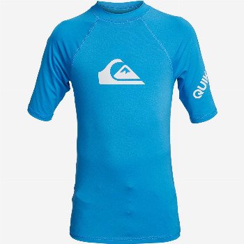 QuiksilverALL TIME - SHORT SLEEVE UPF 50 RASH VEST BLUE