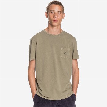 Quiksilver BASIC BUBBLE - POCKET T-SHIRT FOR MEN GREEN