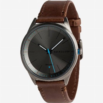 QuiksilverBIENVILLE LEATHER - ANALOGUE WATCH FOR MEN BLACK