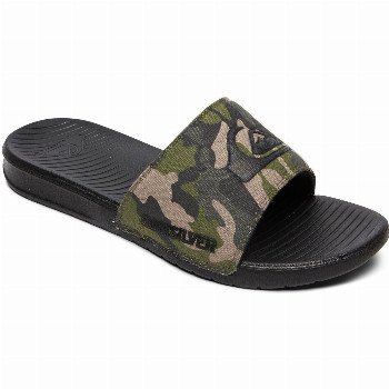 Quiksilver BRIGHT COAST - SLIDERS FOR MEN GREEN