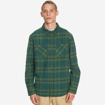 Quiksilver BUFF PLUS - LONG SLEEVE SHIRT FOR MEN GREEN