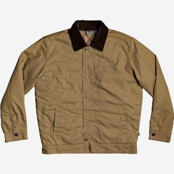Quiksilver CANVAS CORD - WORKWEAR COLLAR JACKET FOR MEN BROWN