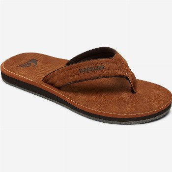 Quiksilver CARVER NUBUCK - SANDALS FOR MEN BROWN