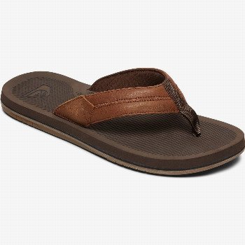 QuiksilverCOASTAL OASIS DELUXE - LEATHER SANDALS FOR MEN BROWN