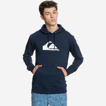 Quiksilver COMP LOGO - ORGANIC HOODIE FOR MEN BLUE