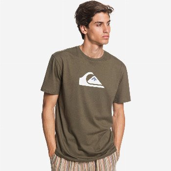 Quiksilver COMP LOGO - T-SHIRT FOR MEN GREEN