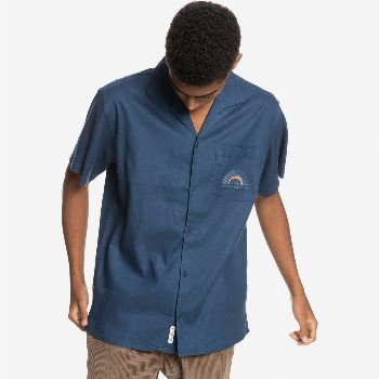 Quiksilver DEL MARCOS - SHORT SLEEVE SHIRT FOR MEN BLUE