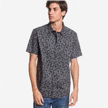 Quiksilver DOTS FLOWER - SHORT SLEEVE SHIRT FOR MEN BLACK
