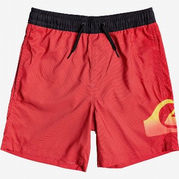 Quiksilver DREDGE 15" - SWIM SHORTS FOR BOYS 8-16 RED