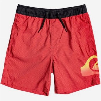 Quiksilver DREDGE 15" - SWIM SHORTS FOR BOYS 8-16 RED