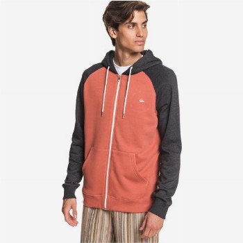 Quiksilver EVERYDAY - ZIP-UP HOODIE FOR MEN PINK