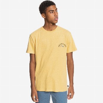 Quiksilver FOREIGN TIDES - ORGANIC T-SHIRT FOR MEN YELLOW
