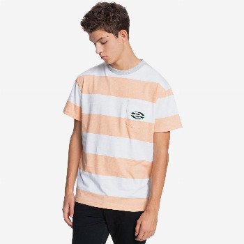 Quiksilver FULL CHARGE - ORGANIC T-SHIRT FOR MEN ORANGE