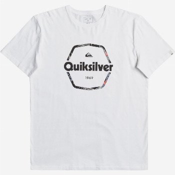 Quiksilver HARD WIRED - T-SHIRT FOR MEN WHITE