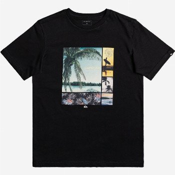 Quiksilver HIDDEN COVE - T-SHIRT FOR BOYS 8-16 BLACK