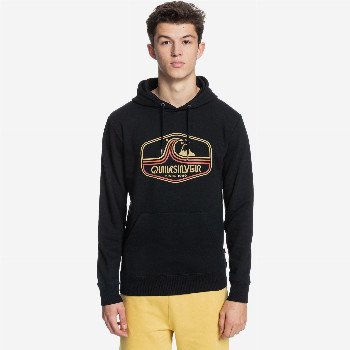 Quiksilver HIGHWAY VAGABOND - ORGANIC HOODIE FOR MEN BLACK