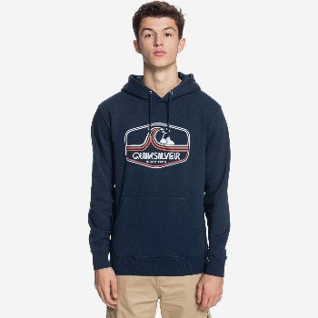 Quiksilver HIGHWAY VAGABOND - ORGANIC HOODIE FOR MEN BLUE