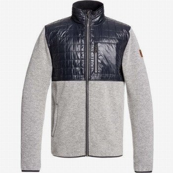 Quiksilver INTO THE WILD - TECHNICAL ZIP-UP MOCK NECK FLEECE FOR MEN GREY