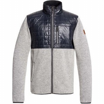 QuiksilverINTO THE WILD - TECHNICAL ZIP-UP MOCK NECK FLEECE FOR MEN GREY