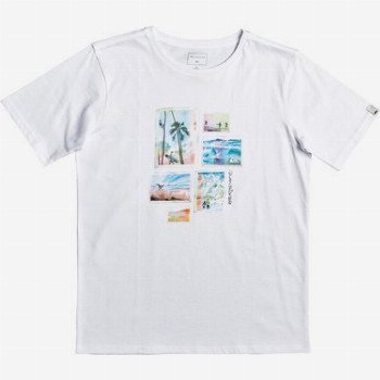 Quiksilver ISLAND LOCATION - T-SHIRT FOR BOYS 8-16 WHITE