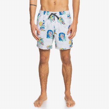Quiksilver ISLAND PULSE 15" - SWIM SHORTS FOR MEN WHITE