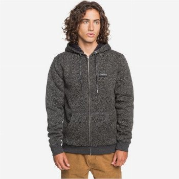 Quiksilver KELLER - HOODED ZIP-UP SHERPA FLEECE FOR MEN BLACK