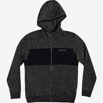 Quiksilver KELLER - ZIP-UP POLAR FLEECE HOODIE FOR MEN BLACK